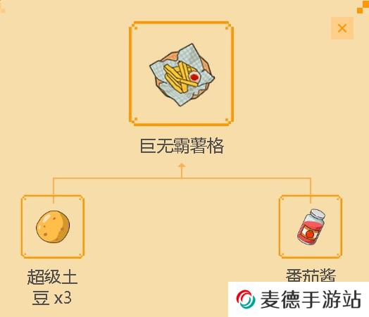 《小森生活》 巨无霸薯格食谱配方一览