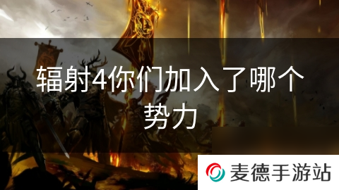 辐射4你们加入了哪个势力
