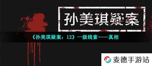 《孙美琪疑案：12》一级线索——真相